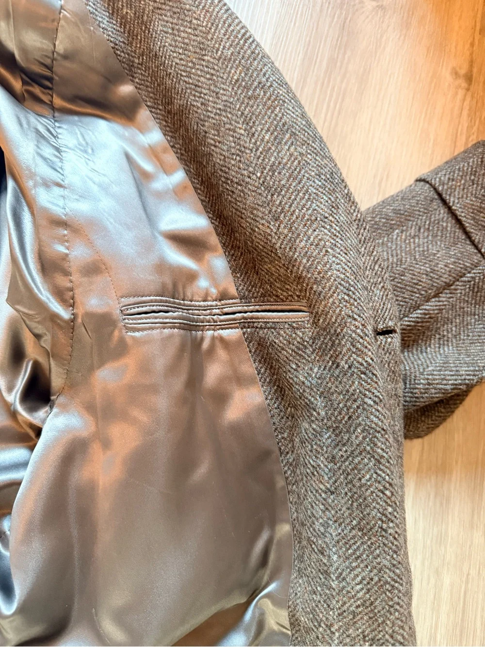Brooks Brothers Brown Herringbone Trench Coat